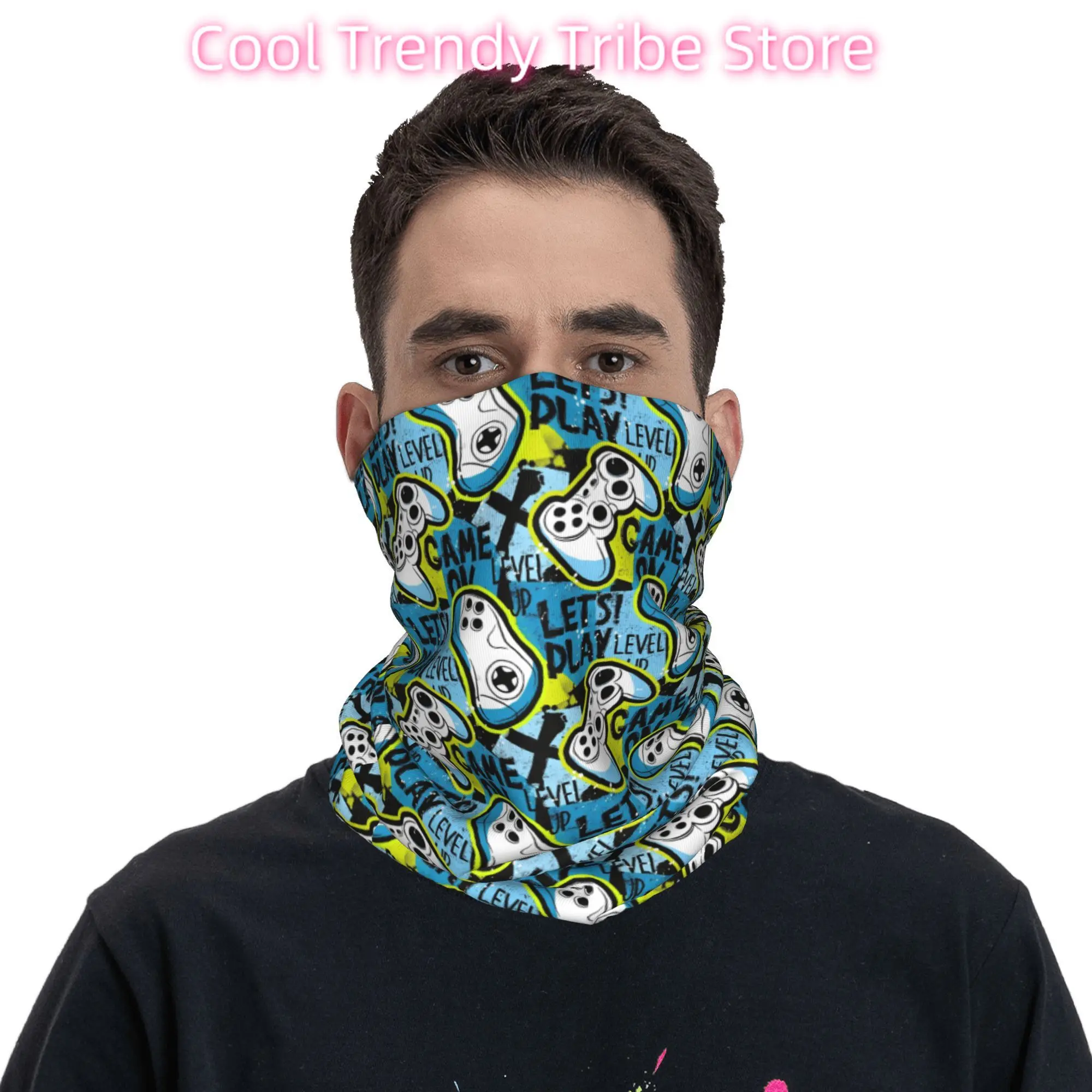Video Game Gaming Controller Bandana Neck Cover Mask Scarf Multifunctional Headwear Outdoor Sports Unisex Adult All Season