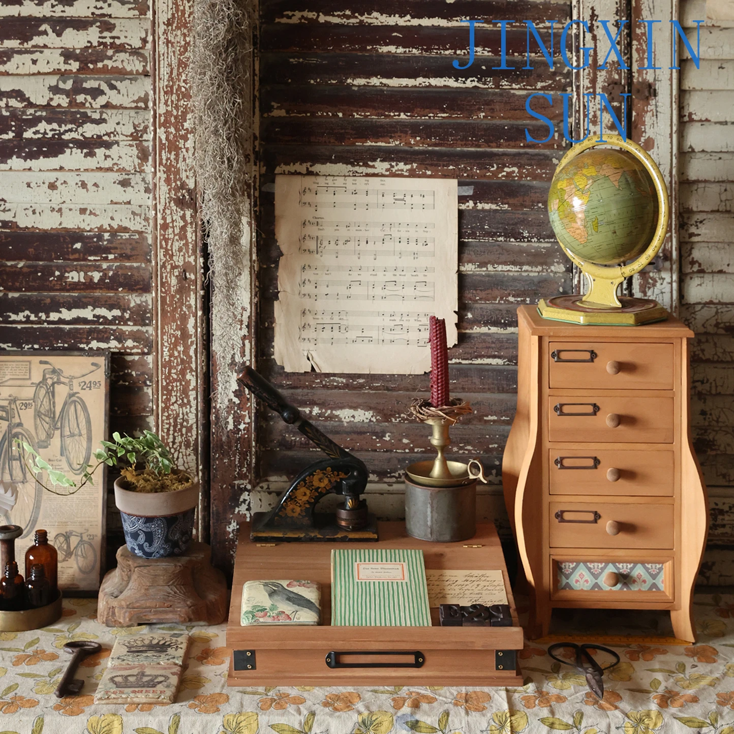 Laptop Rack Desk Face Hand Account Organizer Box Desk Flip Dust Proof Stationery Storage Box Retro Wooden Jewelry Box