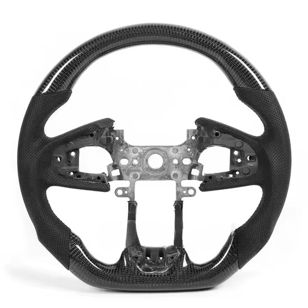 

For HONDA CIVIC 10th Chinese Generation FC/FK 2016 2017 2018 2019 2020 2021 Black Real Carbon Fibre Custom Steering Wheels