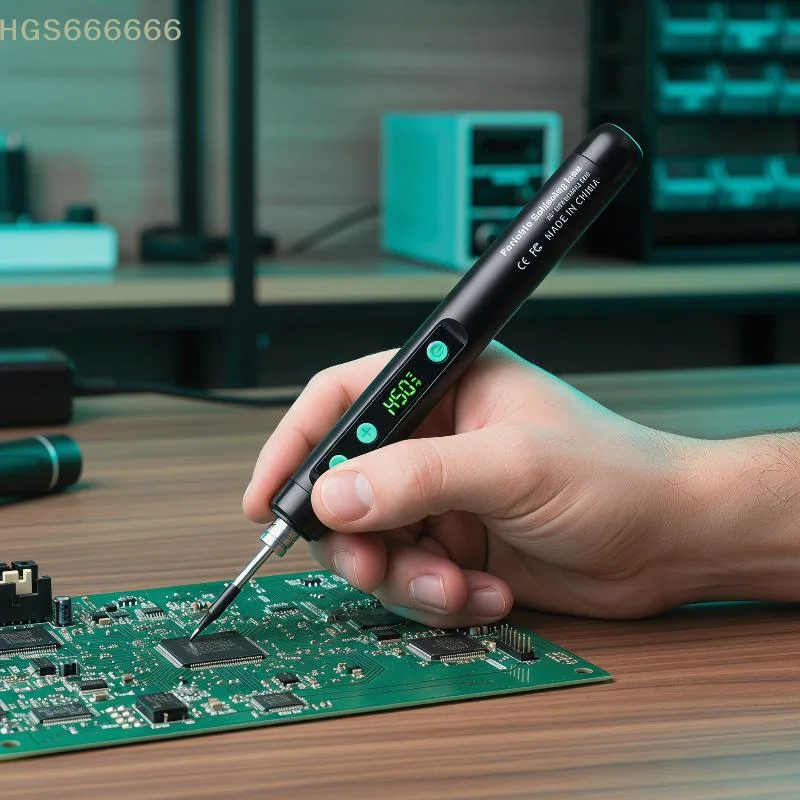 

180-450 Degree Adjustable Wireless Soldering Iron Built-in Rechargeable Battery for Efficient Soldering Jobs