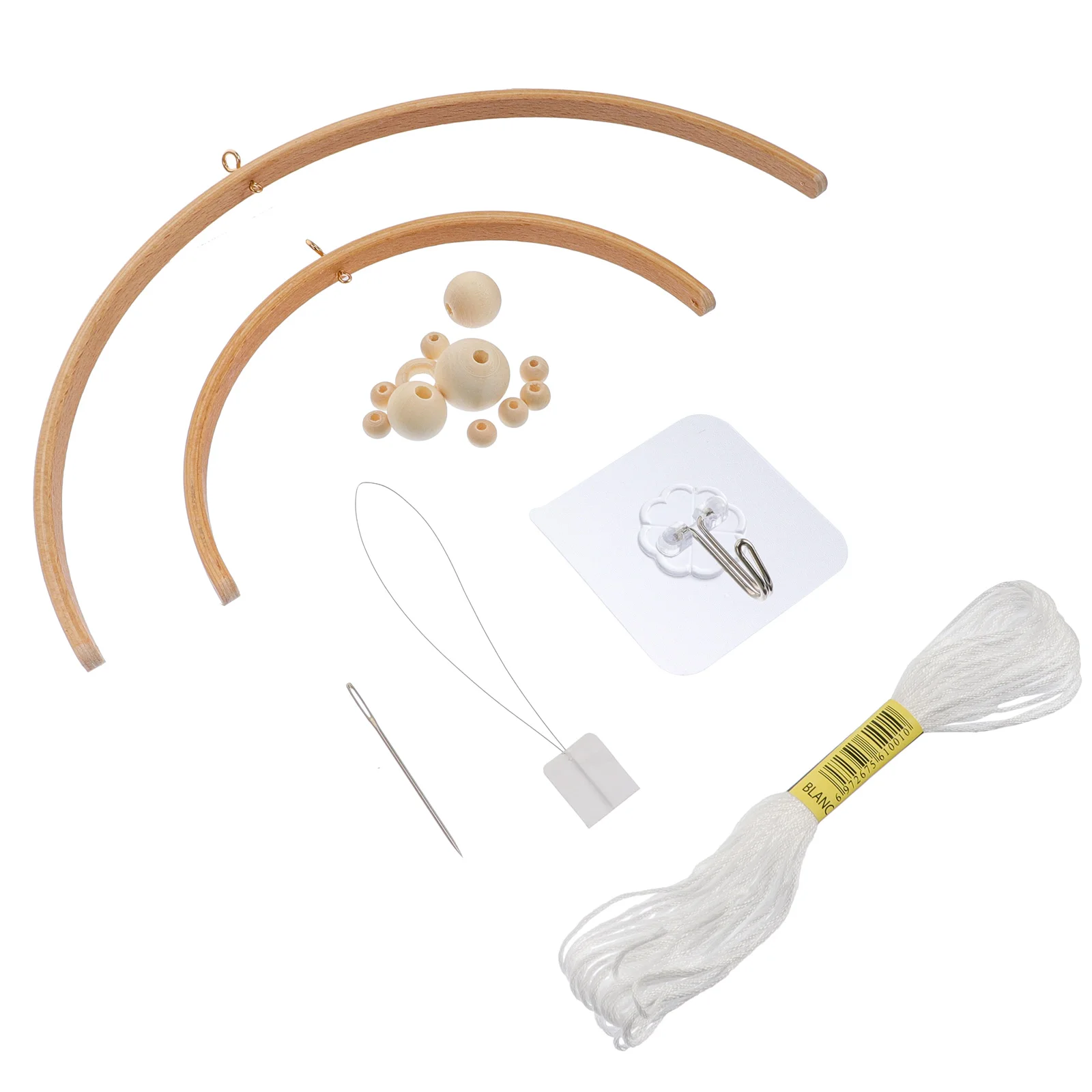 

Wooden Wind Kit Round Chimes Round Wind Chime Kit DIY Material Cotton Thread Wood Alloy Long Lasting Bedroom Car