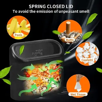 車用垃圾桶(附蓋),內含 60 個(300 個)垃圾袋,小型車用垃圾桶,防漏迷你汽車配件 10 最佳銷售 2015年豐田Auris配件 - №3