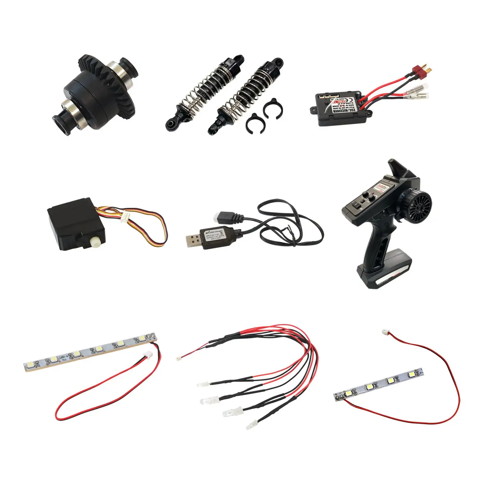 RC Differential 1:16 Scale DIY Accessory Sturdy Spare Parts for 16101 16103