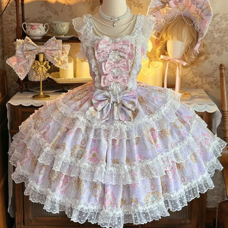 Summer Sweet Kawaii LolitaTwo Piece Set Women Lace Plaid Tops + Mini Cake Skirts Female Y2k Cute Patchwork Slim New Suit 2024 view 4