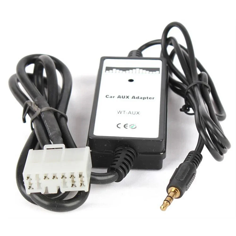 

CD 3.5mm AUX Adapter WMA Decoder 12V DC AUX Input Audio 3.5mm Black Interface Adapter For Toyota For Camry Brand New