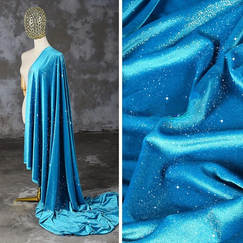 Korean velvet elastic soft draped dress skirt fabric Wholesale Cloth Per Meter Apparel Sewing Diy Material