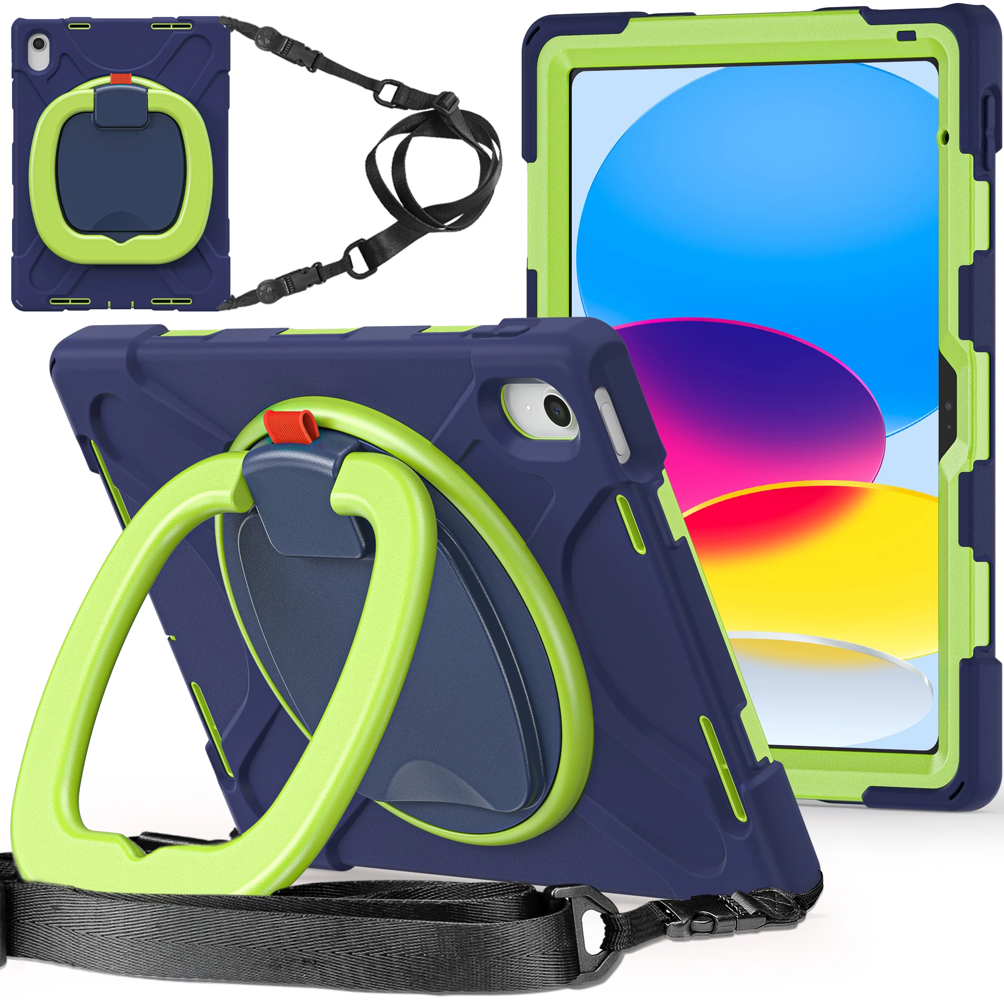 

360 Rotating Kids Case Universal For iPad 2025 A16 11th 10.9 2022 10th Gen A3354 A3355 A3356 A2757 A2777 A2696 Armor Stand Cover