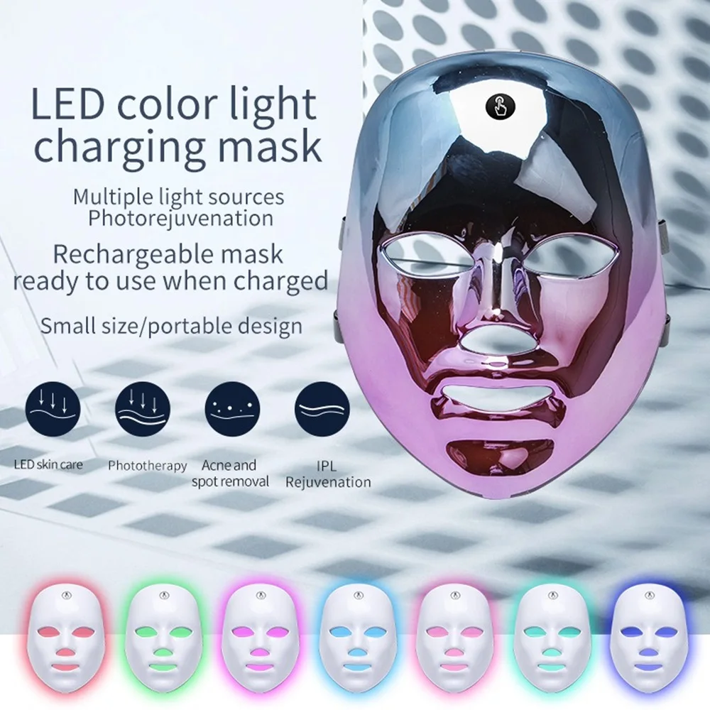 

skin tightening Facial Beauty led mask 7 color Red Blue Led Light Therapy Mask Skin Care Led face Mask