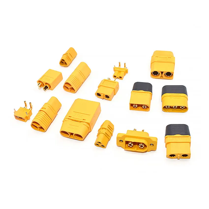 XT30PB XT60 XT60E XT60H XT90 XT90H XT90I XT90S XT90E T Plug Lithium Battery Socket Connector Male Female Gold Plated Banana Plug