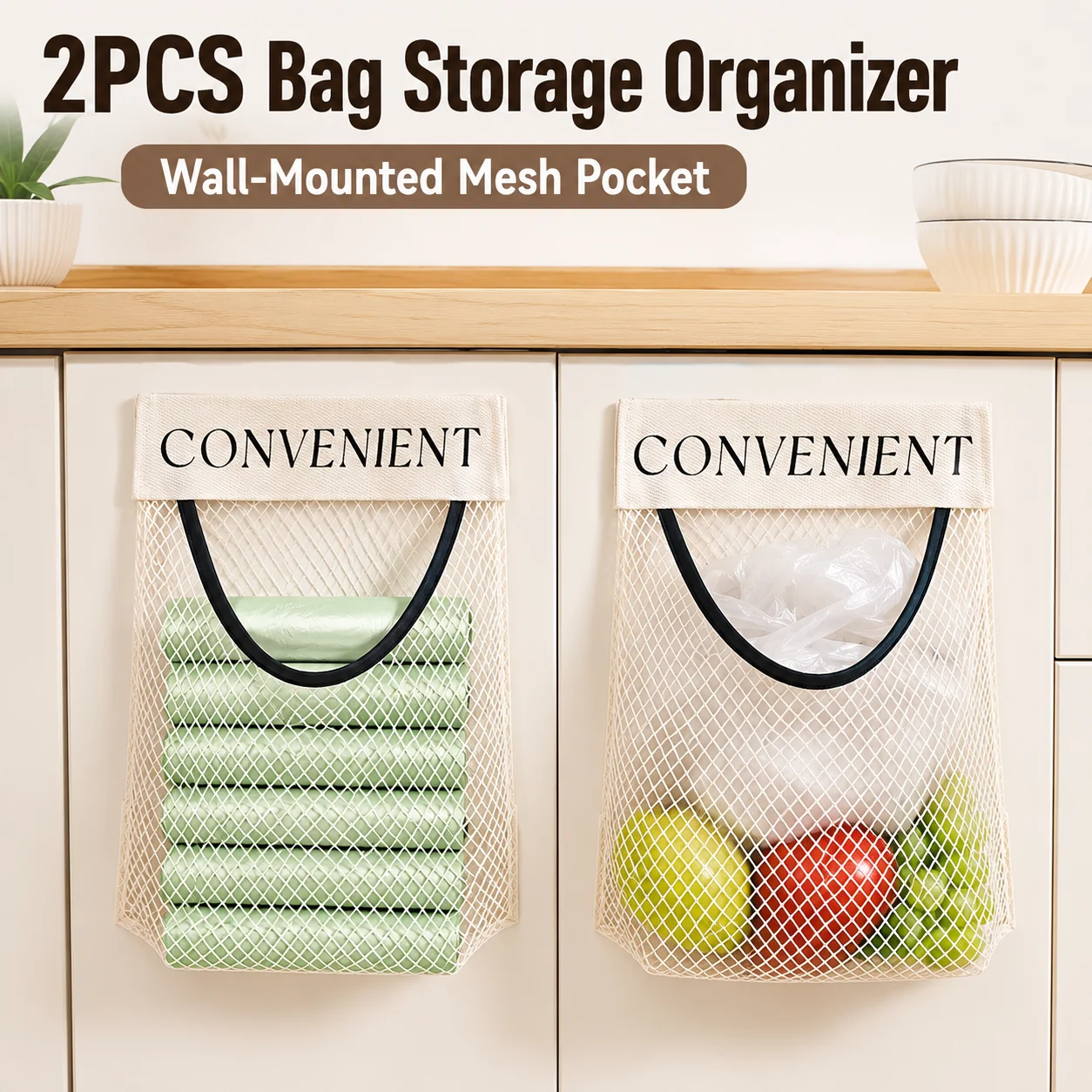Food Storage Net Cabinet - Bolsa de almacenamiento de cocina para
