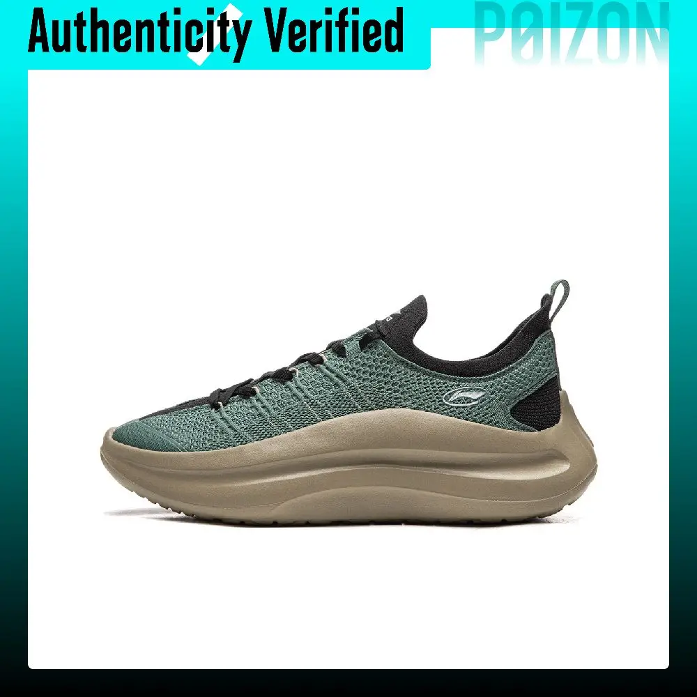 Li Ning Cloud Wave Slip On Cushioning Slip Resistant Abrasion Resistant Lightweight Low top Casual Shoes Men's AGLW051-4