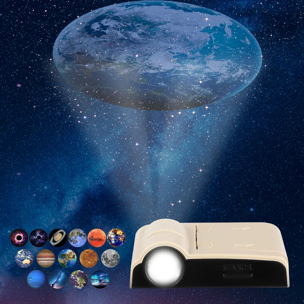 

Earth Moon Projection Lamp Star Projector Planet Projector Background Atmosphere Led Night Light for Kids Bedroom Wall Decor