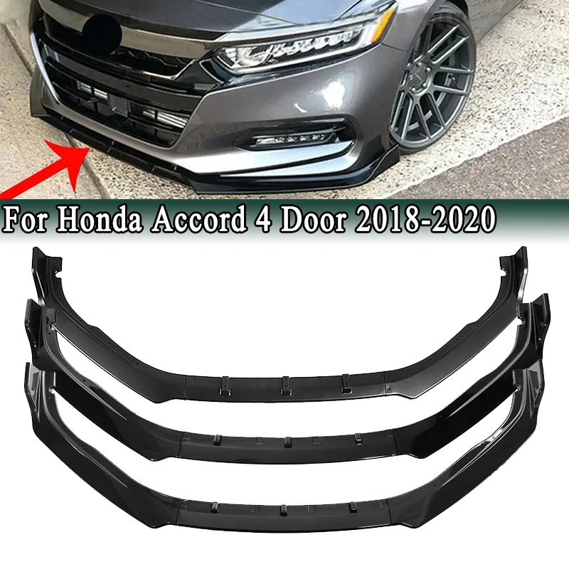 

Для Honda Accord 4-дверный 2018-2020 передний бампер, спойлер, нижний бампер, гоночный диффузор, сплиттеры, модификация автомобиля, комплект кузова