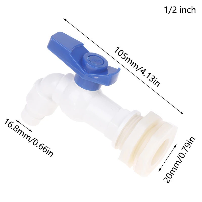 

1 шт. пластиковый сменный кран 1/2 дюйма - для баков для дождевой воды, садовых резервуаров, водосборных бочек, аксессуар для крана-вентиля