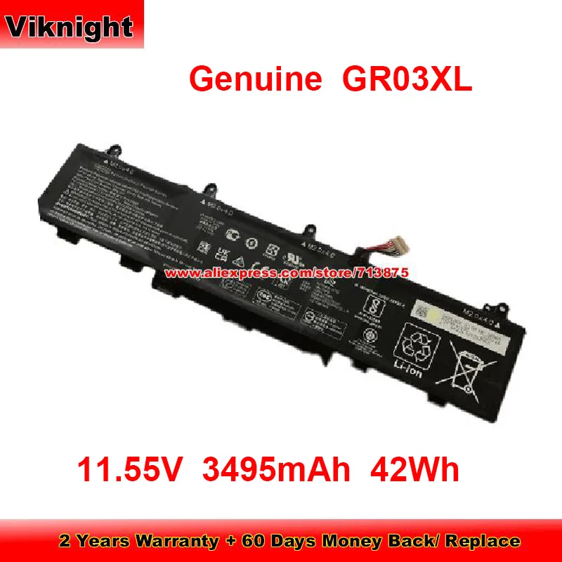 

Genuine GR03XL Battery M12328-2D1 for Hp ProBook 635 Aero G7 2N2T0UT 2W0R2PA 2W8S4EA 306A9EA TPN-DB0D 11.55V 3495mAh 42Wh