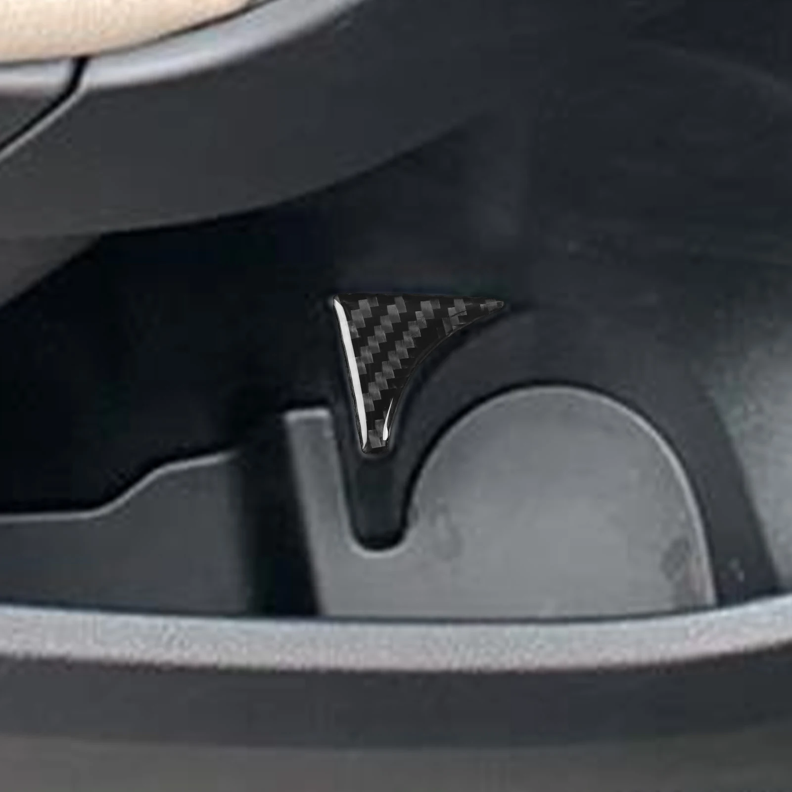 For Ford Ranger Sport 2020-2022 Car Door Cup Holder Frame Trim Real Soft Carbon Fiber Interior Accessories Decoration Stickers