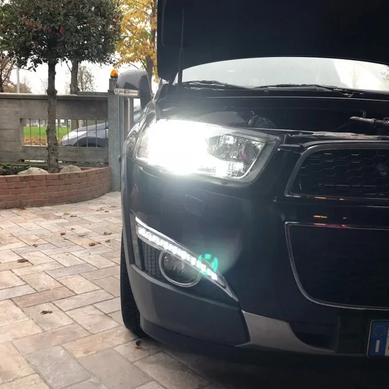 12V Car LED DRL Daylihgts For Chevrolet Captiva 2011 2012 2013 Yellow Turn Signal LED Daytime Running Light Foglamps Headlamp view 2