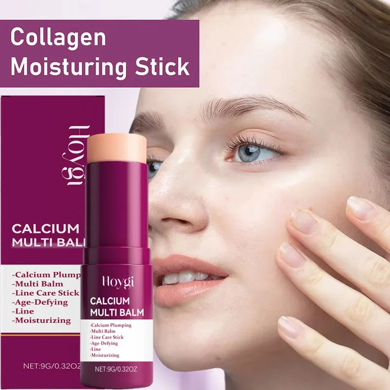 Korean Calcium Volume Multi Balm Stick - Hydrating & Firming Stick Anti-Wrinkle Care Collagen Infused Pre-Makeup Moisturizer