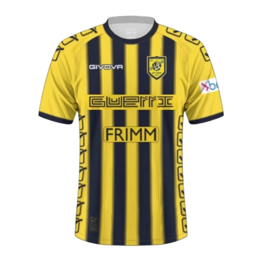 Camiseta de Fútbol Juve Stabia 2025-26, Equipación Local, Impresión 3D, para Adultos y Niños, Estilo Deportivo, Verano, Secado Rápido, Suave y Ligera