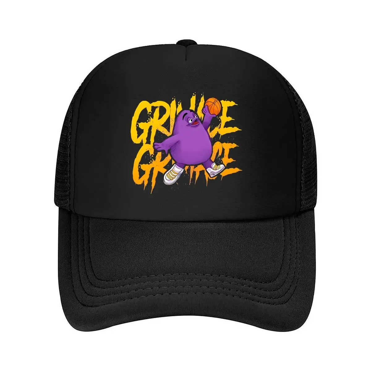 

Purple Mascot Dunking Basketball with GRIME Mesh Baseball Cap