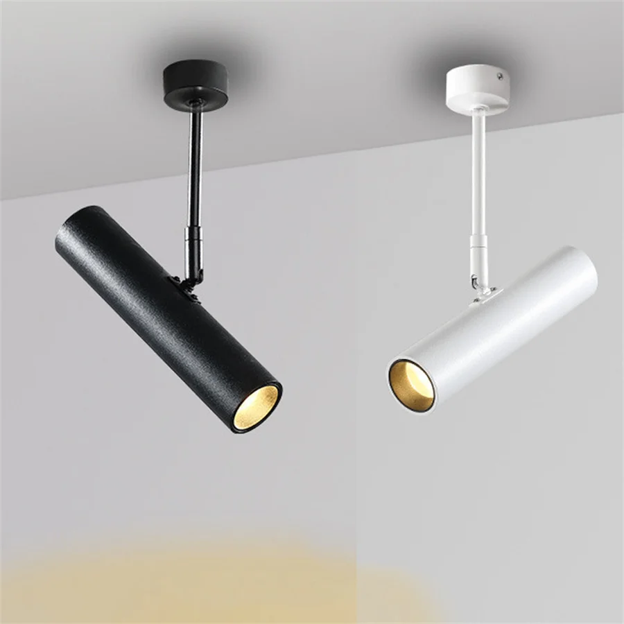 7/12W Long Tube LED Track Light Surface Mounted Ceiling Spotlight Nordic Ceiling Rail Lamp For Shop Restaurant Bar Store Decor