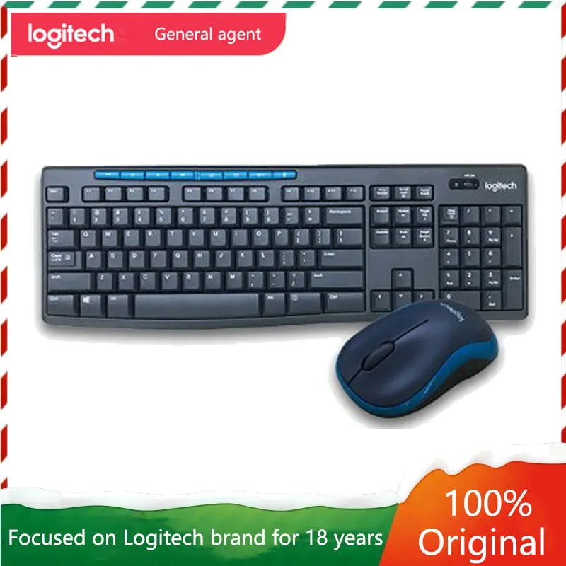 Logitech MK275 Wireless Keyboard and Mouse Set Desktop Laptop Office Home Keyboard and Mouse