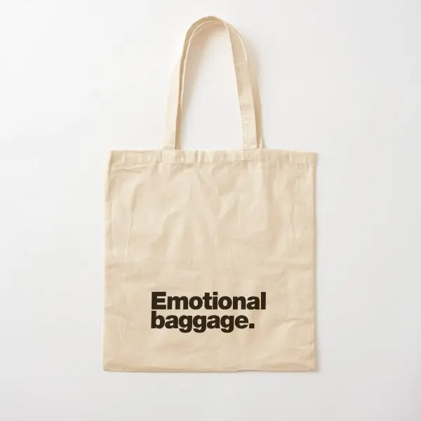 Emotional Baggage Cotton  Canvas Bag Handbag Grocery Fabric Printed Shopper Foldable Travel Ladies Shoulder Bag Fashion Casual