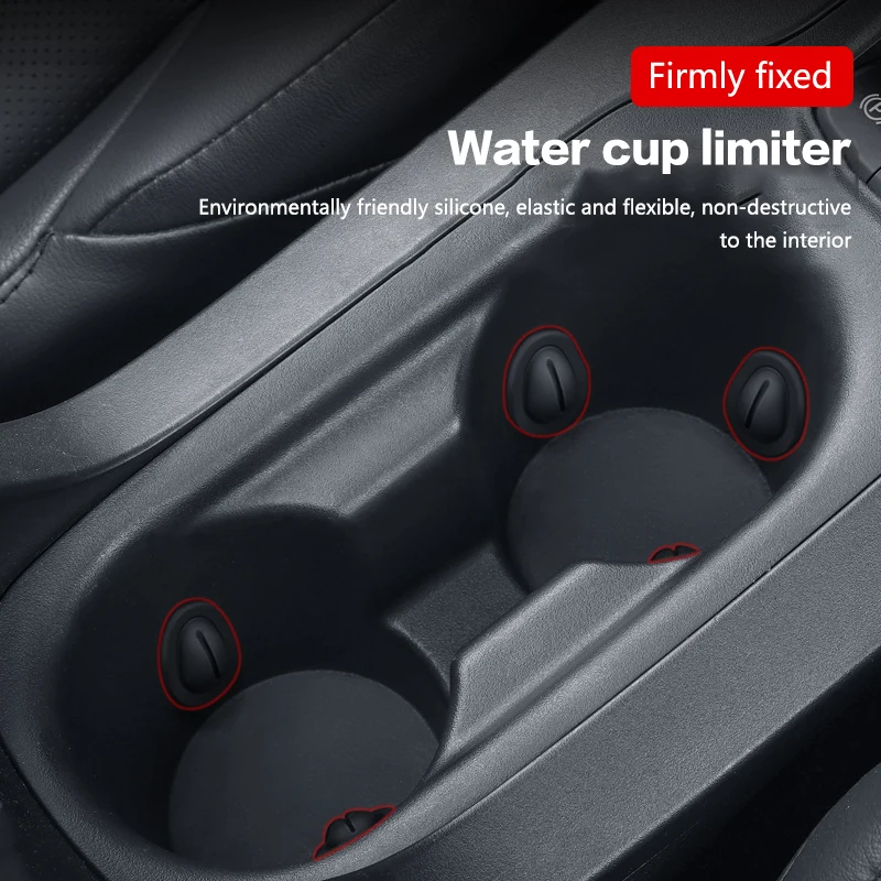 3Pcs Universal Car Cup Holder Insert Limiter Slot Slip Silicone Anti Shake Fixed Drink Holder Auto Accessories