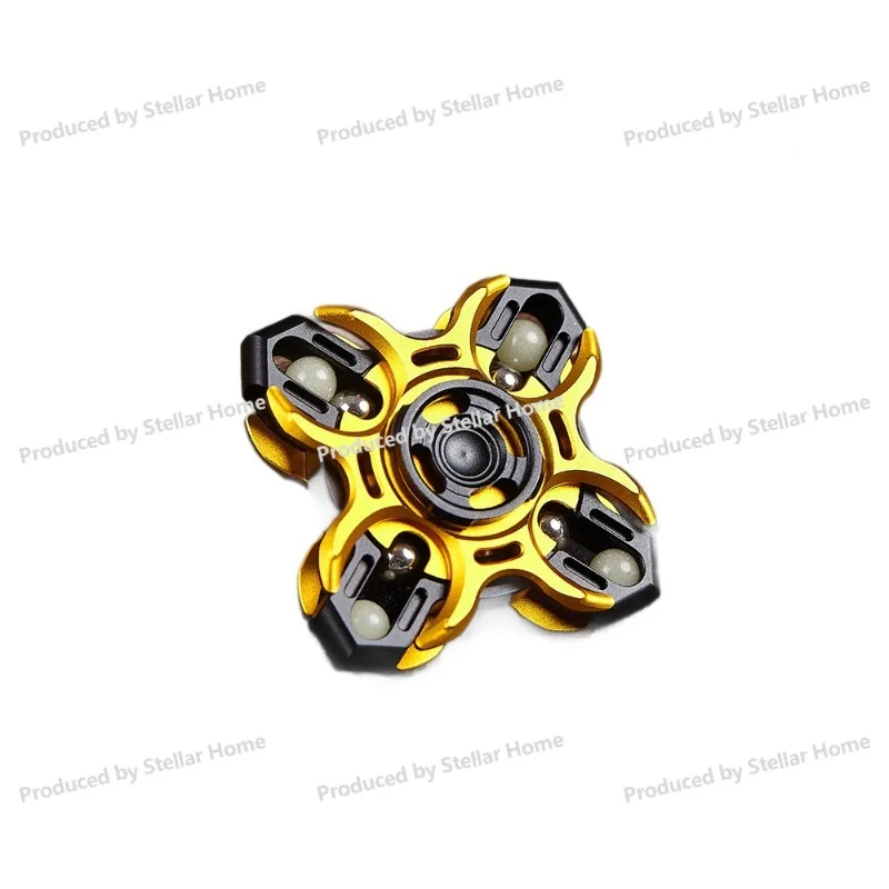 Linkage Fingertip Gyro Aluminum Alloy Decompression Toy Mechanical Armor Style Finger Release Tuning Fork EDC Gyro