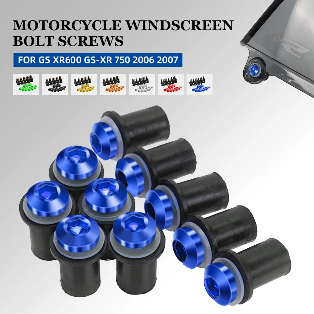 For Suzuki G S XR600 GS-XR 750 GS-X-R600 G SX-R750 2006 2007 Motorcycle Windshield Bolts Kits Windscreen Wind Screws Set Moto