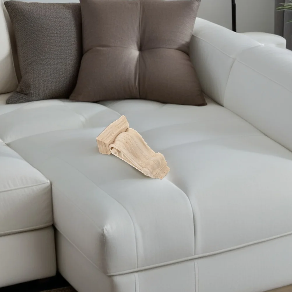 

Wooden Corbel Carving European Style Decorative Wood Corbel for Walls Doors Windows Roman Column Corner Flower Appliques Home