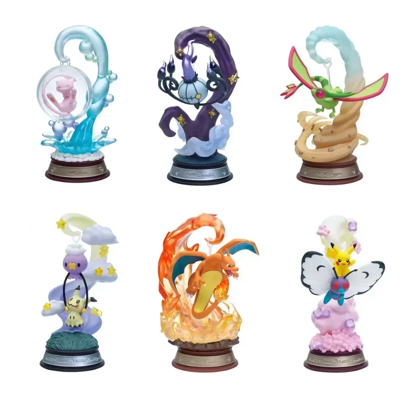 

Pokemon Haunted Swing Figure Set Vignette Display Ghost Chandelure Collectible Model Anime Decor Gift for Halloween Limited