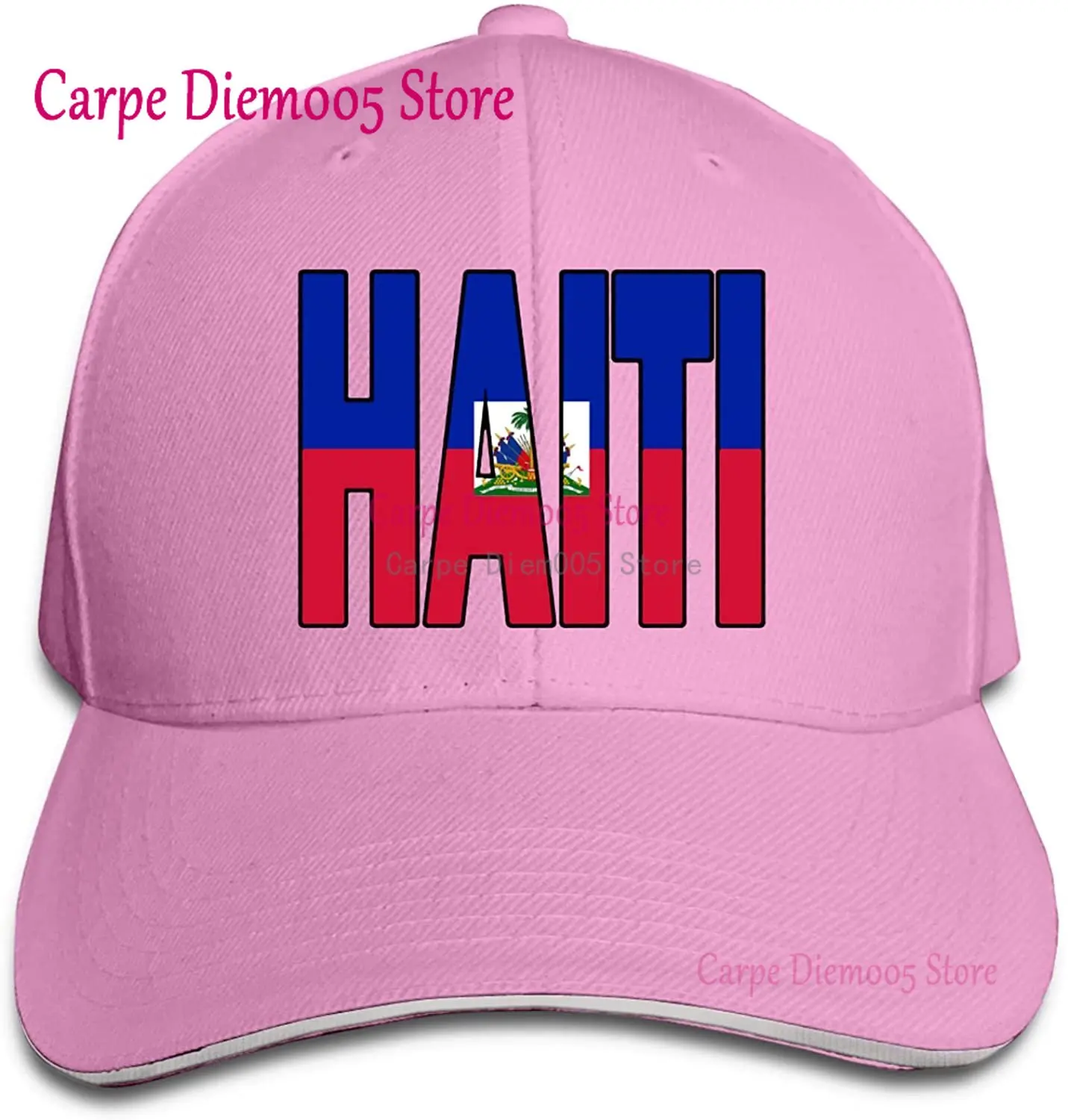 Haiti Flag Athletic Baseball Fitted Cap Adult Adjustable