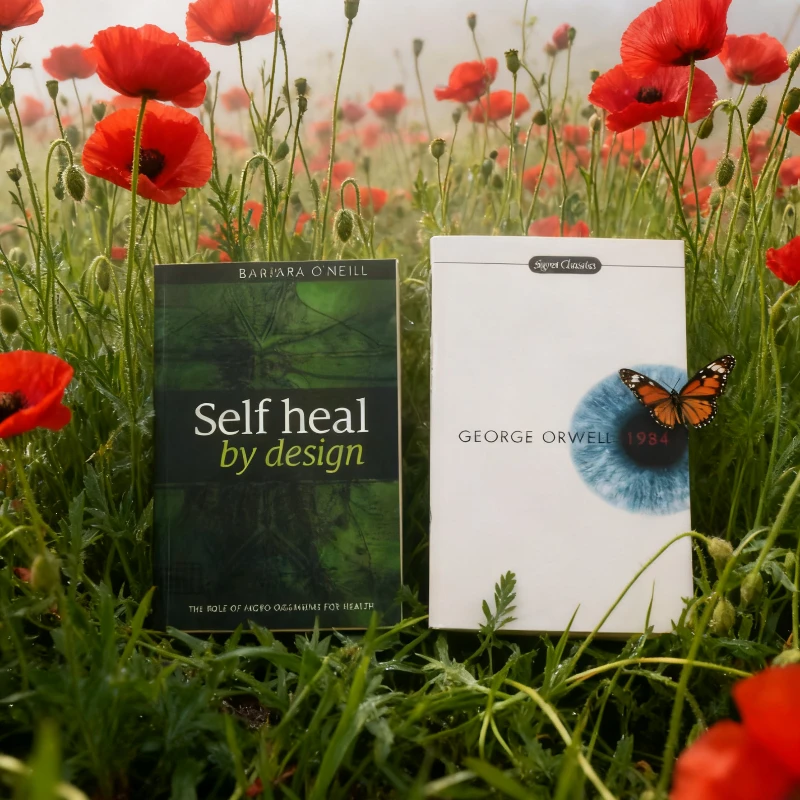 

《1984》+《Self heal by design》Defy Dystopia Design Freedom SelfRepair and Awakening Under Systemic Oppression Christmas gift