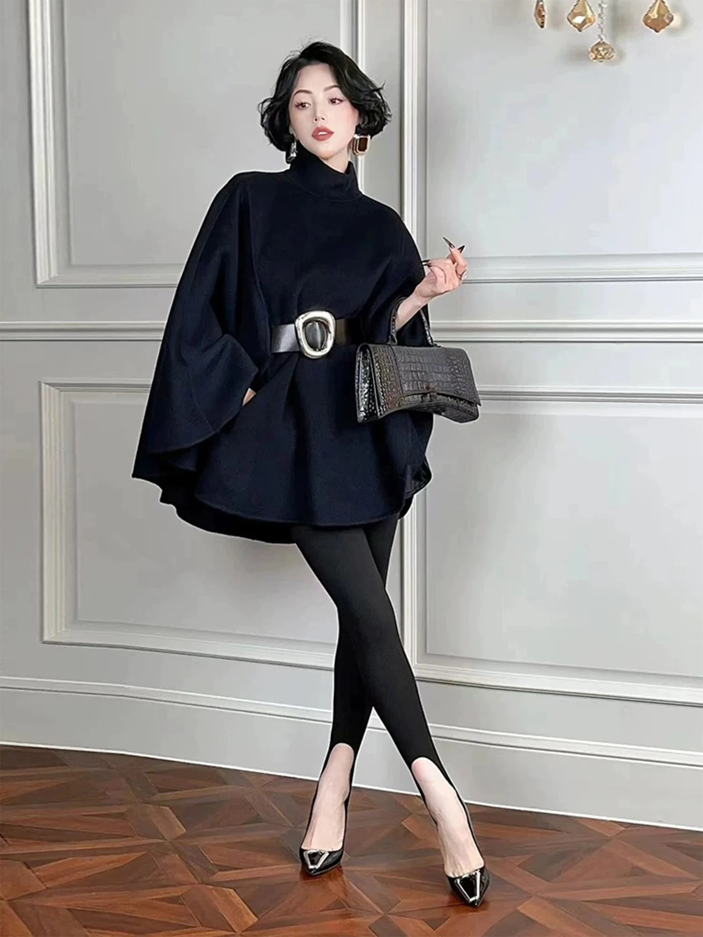 

Зимние утепленные леггинсы LXYJ с высокой талией, вязаные, из хлопка с эластаном, повседневные длинные брюки с эффектом утяжки живота и коррекции ягодиц