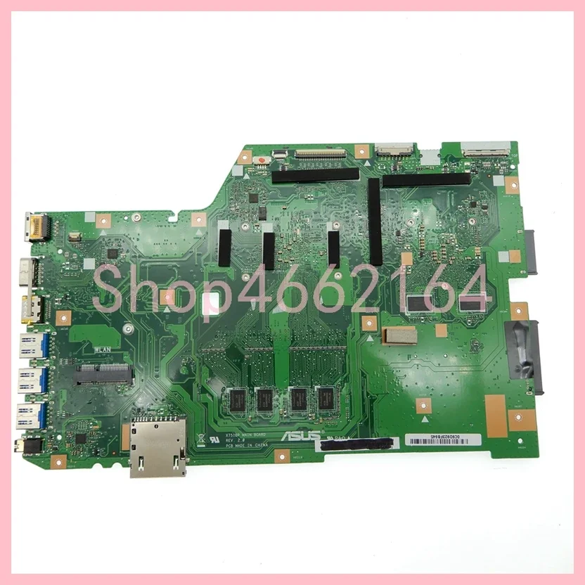 X751BP with E2 A6 A9  CPU 4GB/8GB-RAM V2G-GPU Mainboard For Asus X751B X751BP F751B R752B K751B A751B Laptop Motherboard