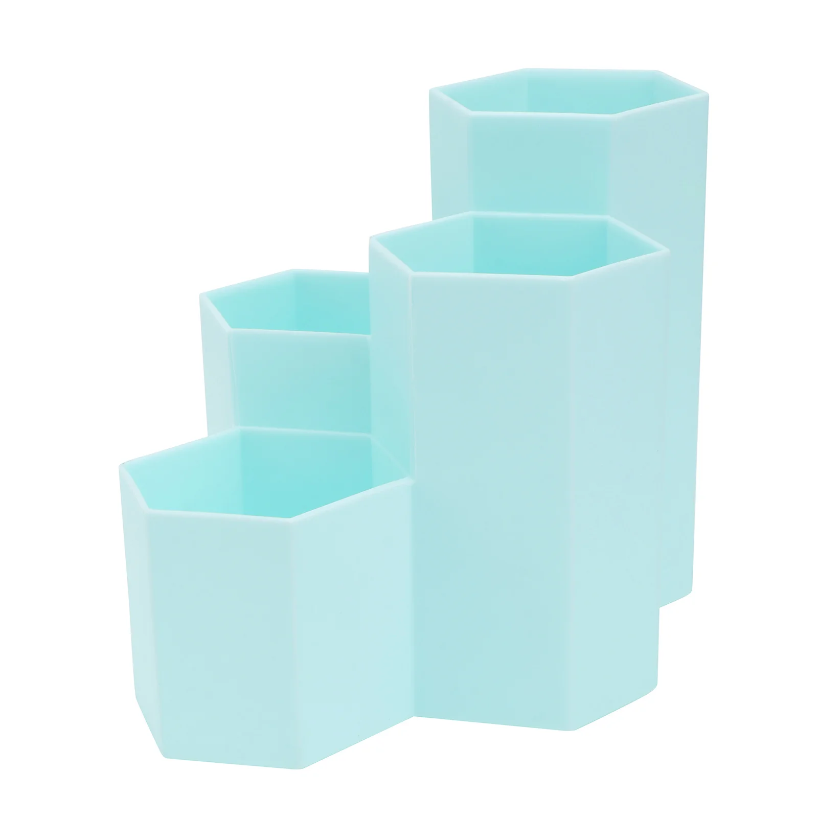 Hexagonal Pen Holder Desktop Stationery Organizer Storage Bucket Child