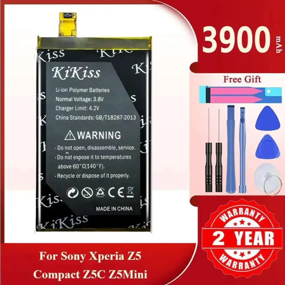 

KiKiss 3900 мАч литий-ионный полимерный аккумулятор для мобильного телефона Sony Xperia Z5 Compact Z5C Z5 Mini E5823 Z5C E6883 E6653 E65 LIS1594ERPC