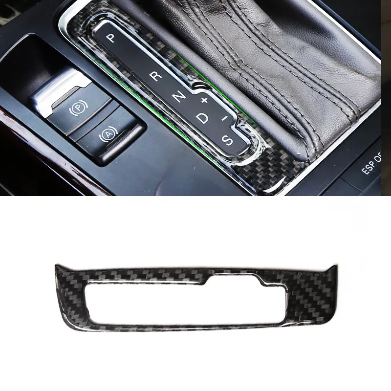 

For Audi A4 B8 A5 Q5 2009- 2013 2014 2015 2016 Car Carbon Fiber Center Control Gear Shift Panel Switch Button Cover Trim