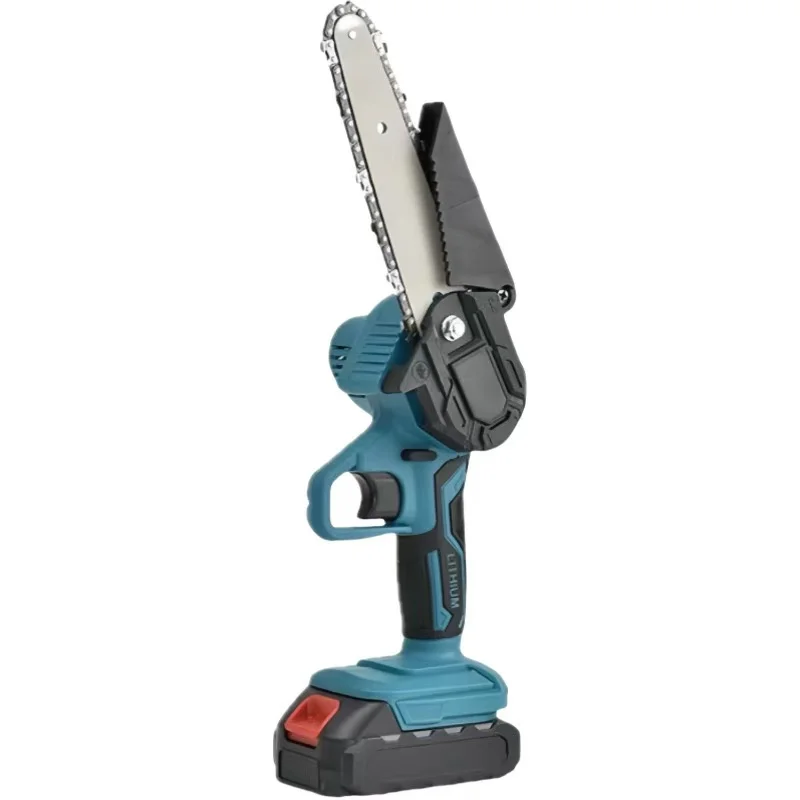 Mini Single Hand Electric Chainsaw, Cordless High Power Lithium Saw with 1 Battery & 1 Charger for Outdoor Logging