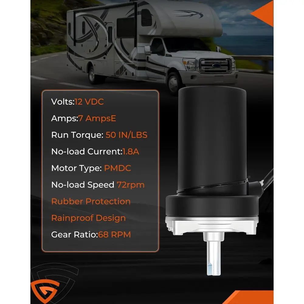 محرك المقبس الكهربائي الخلفي RV متوافق مع Lippert 337199، 113407، 352338، 138445، 369774، 298707، 178562، 162307، Camper Stabi