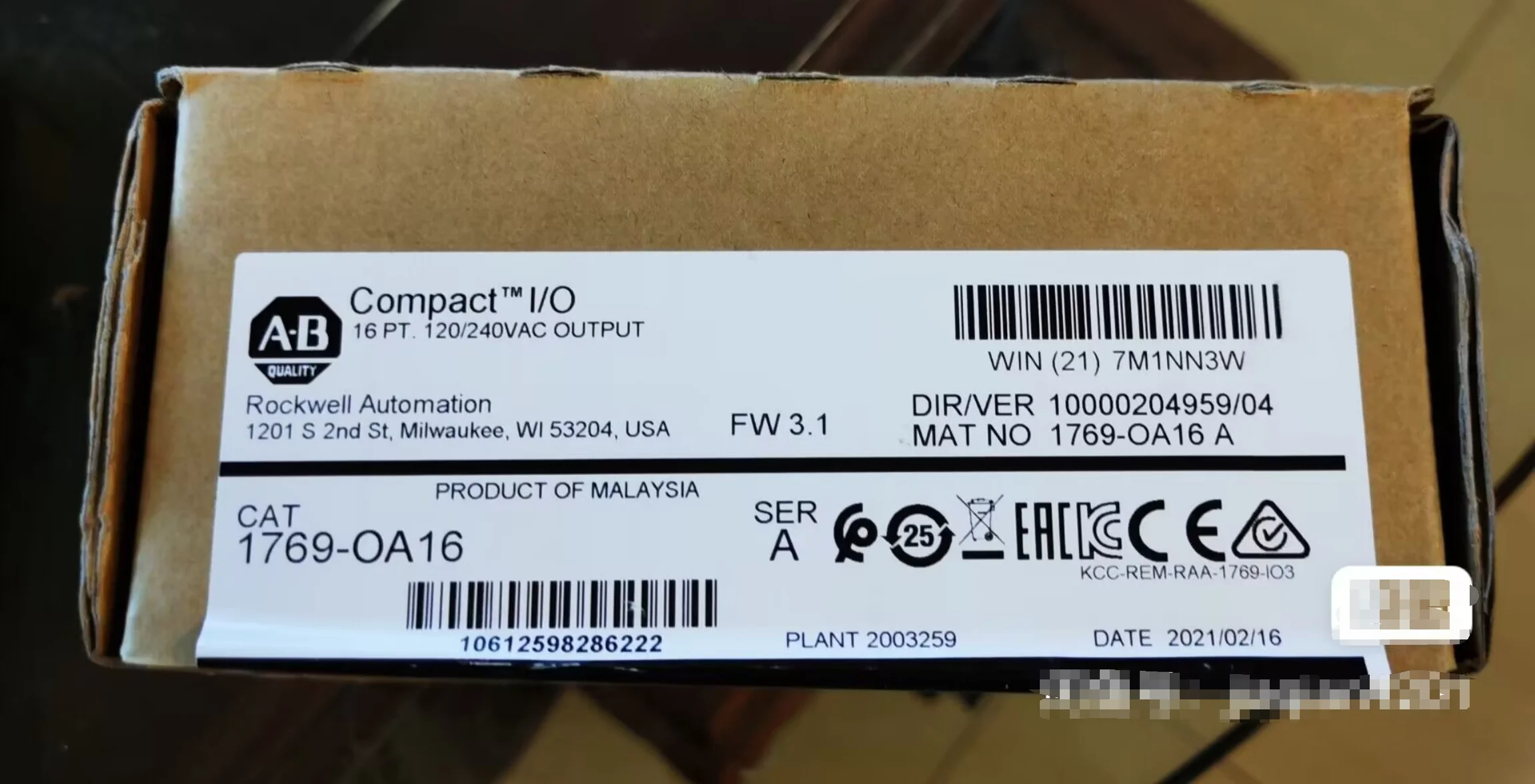 

1PC NEW AB 1769-OA16 1769OA16 A IN BOX BRAND