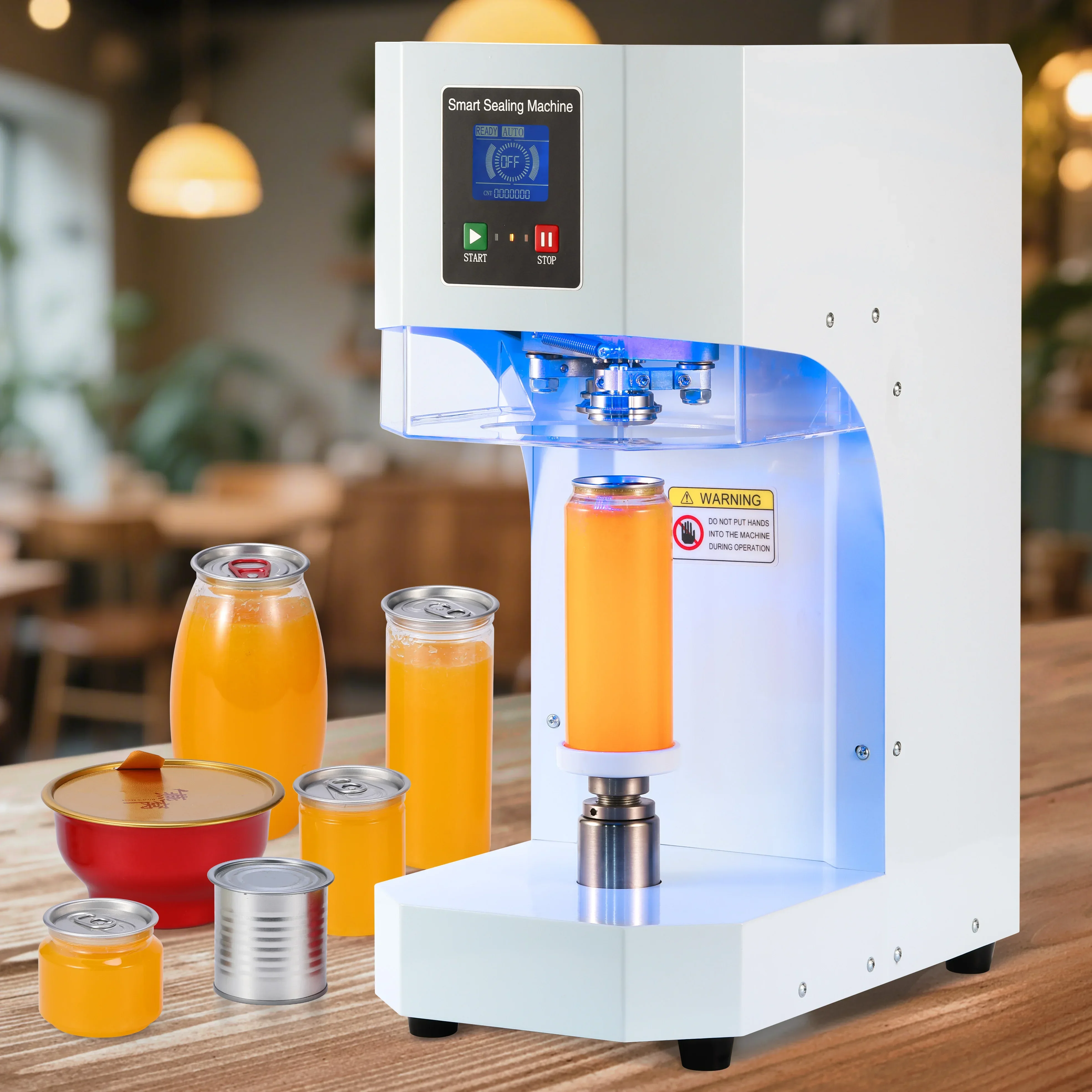 Plastic Soda Cans Aluminum Cans Sealing MachineHot Sale Automatic Rotary Sealing Machine