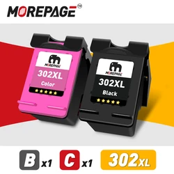 MorePage 302 Ink Cartridge Remanufatured For HP302XL HP 302 For HP Deskjet 2130 2135 1110 3630 3632 Officejet 3830 4520 Printer