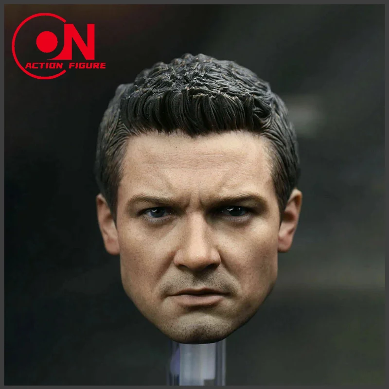 In Stock 1/6 Scale Clint Jeremy Renner Head Sculpt PVC Male Soldier Head Carving Model Fit 12'' Action Figure Body Dolls