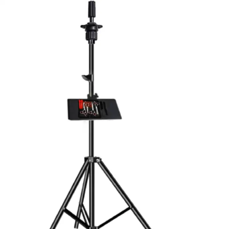 Hair Tray for Wig Stand Tripod For Cosmetology Hairdressing Training Head Stand With Tray Sound Card Tray Salon Styling Tool