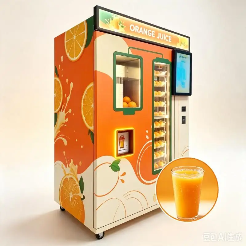 Customized Fresh Orange Juice Vending Machine Automatic Citrus Beverage Maker With Digital Payment System