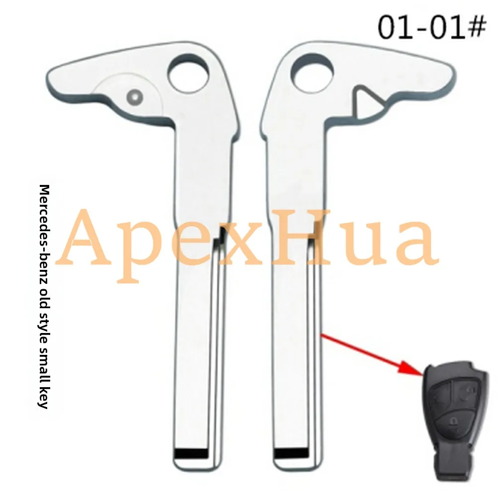 For Mercedes-Benz Smart Card Emergency Key Blank Uncut Small Mechanical Key Blade Fit A B C E S M Class GLK Vito Viano