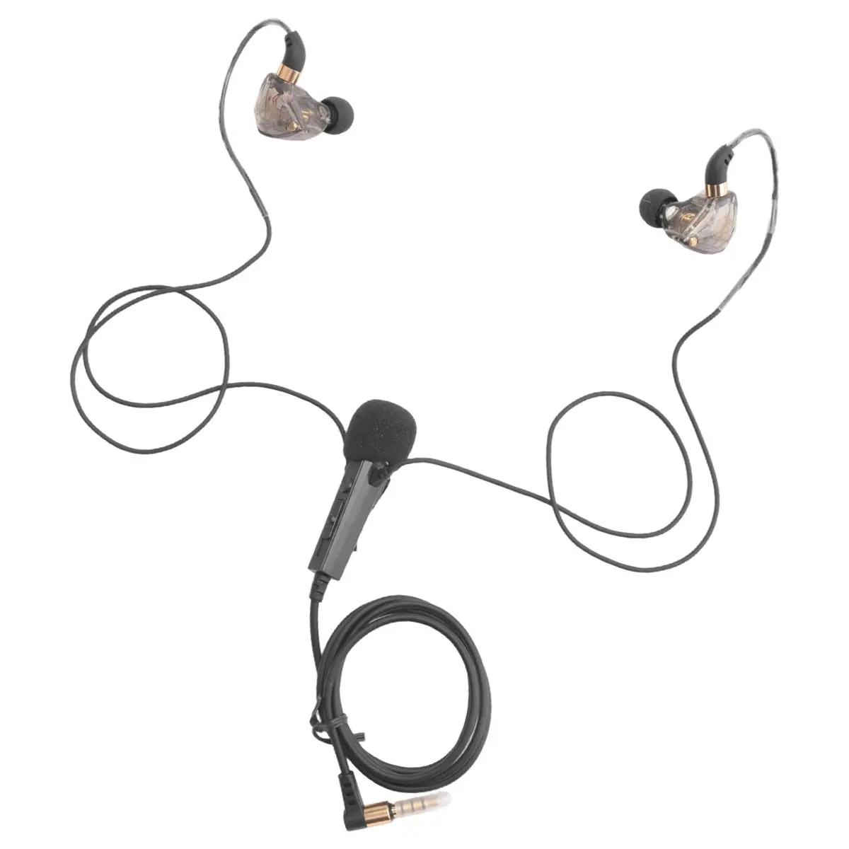 ABFS HiFi Wired Headphones with Microphone Noise-Cancelling Dynamic Earphones in Ear Earbuds Headset for Sports(Black)