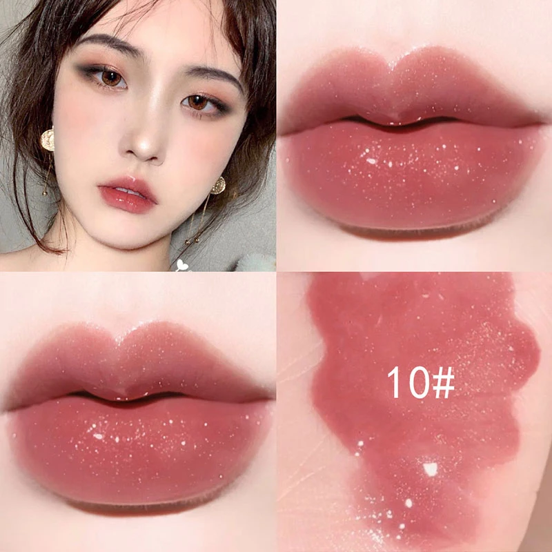 Portable Mirror Shiny Liquid Lipstick Long Lasting Non-Stick Cup Water Mini Lip Gloss Women Makeup Korean Cosmetics Maquiagem